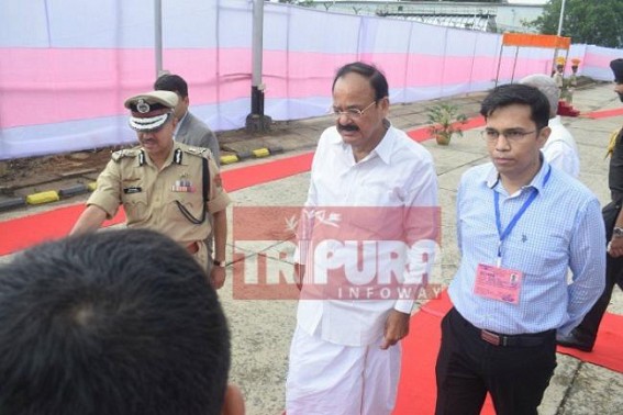 Venkaiah Naidu arrives in Tripura